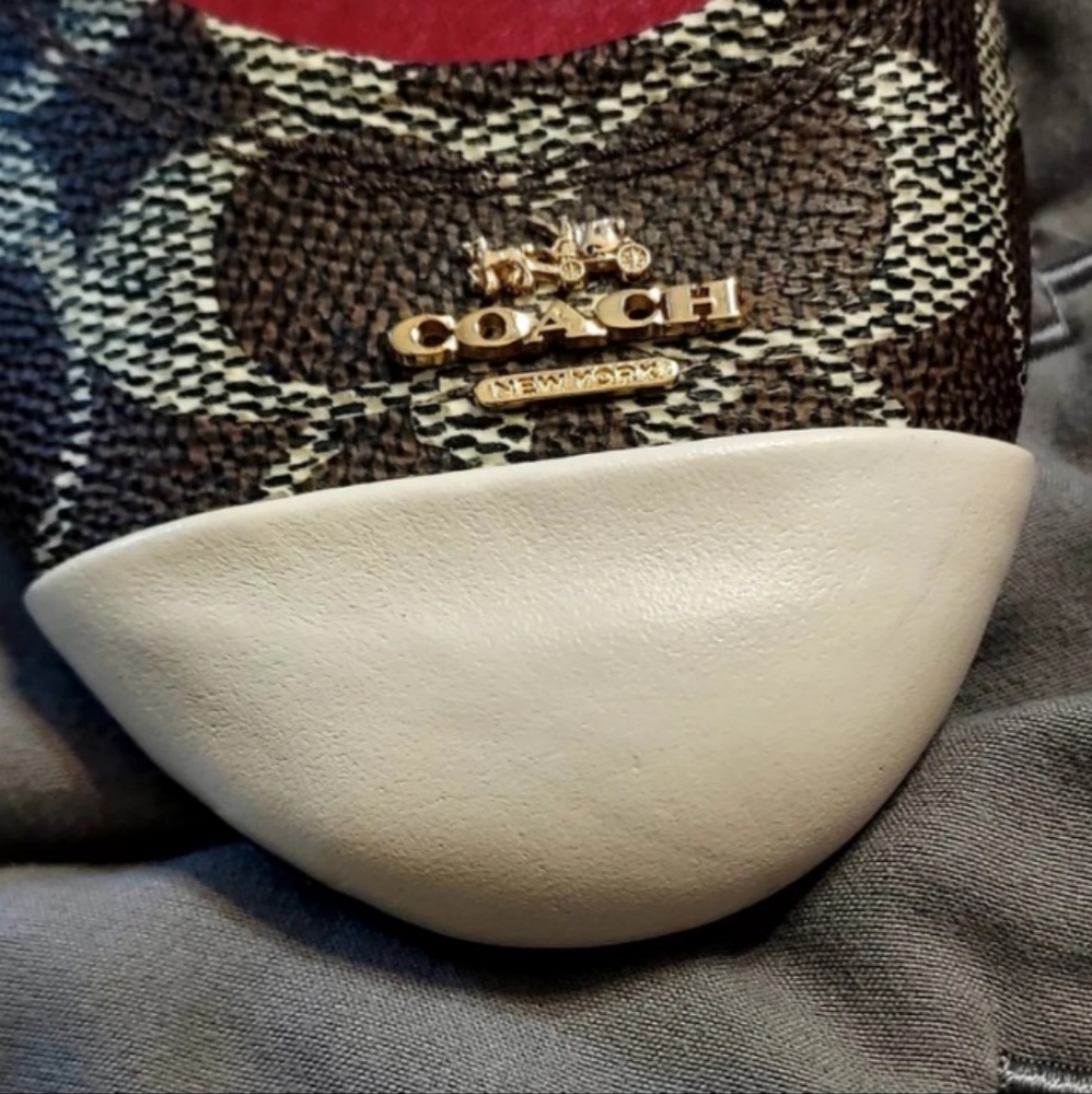 Coach Chelsea Signature Logo Leather Ballet Flats Brown white 7.5 NWOB - Picture 6 of 9